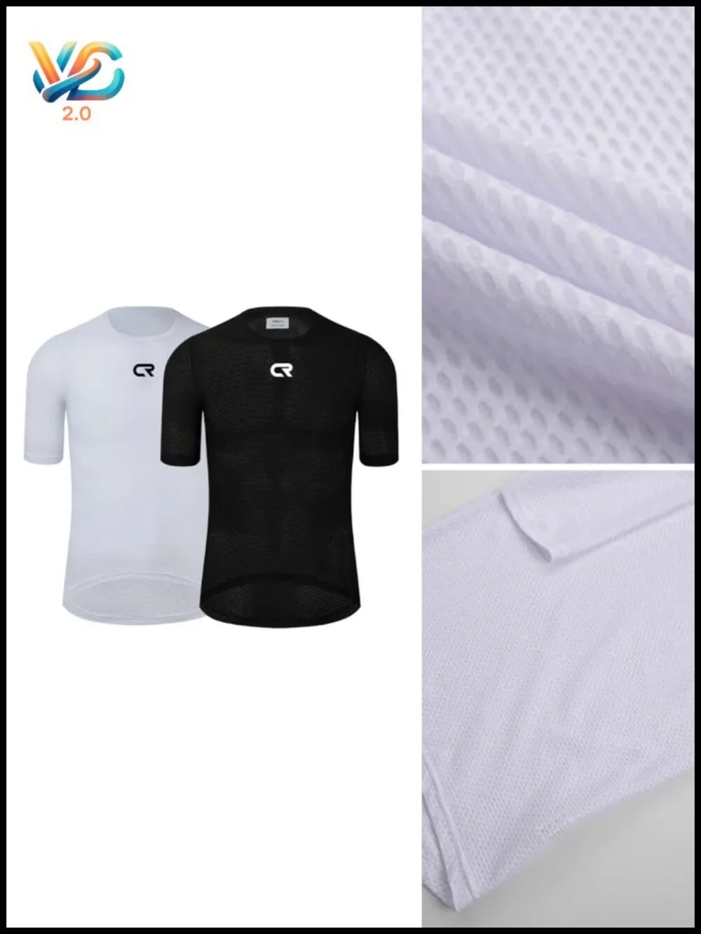 2 Pack Men's Cycling Base Layer Vests Quick Dry Breathable Bike Undershirt